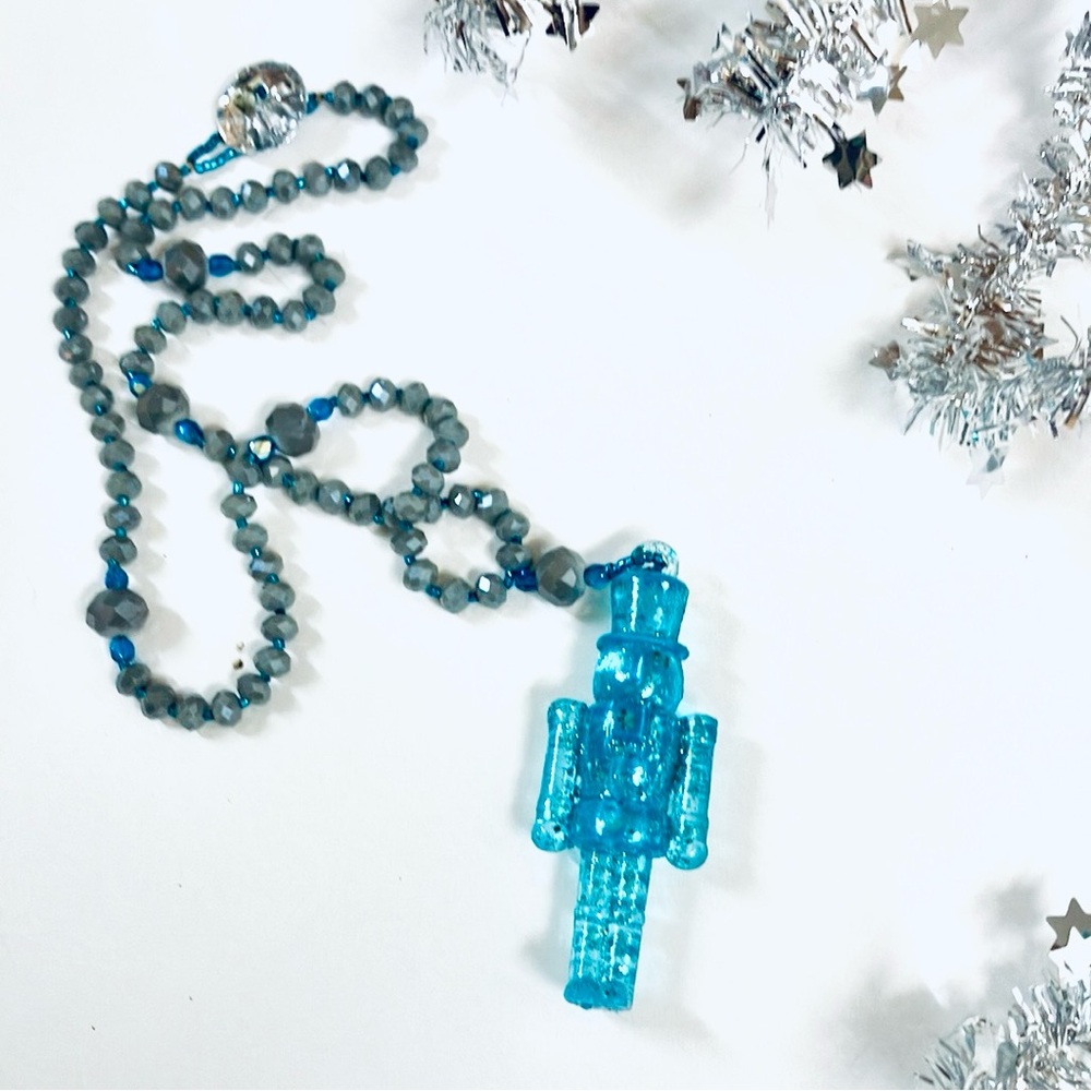 Sparkling Soldier Aqua Blue Necklace